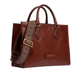 The Bridge - Borsa a mano in pelle con tracolla removibile Ida, Marrone